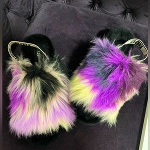 UGG Women's Fluff Yeah Slide Tie Dye Slipper color magnolia